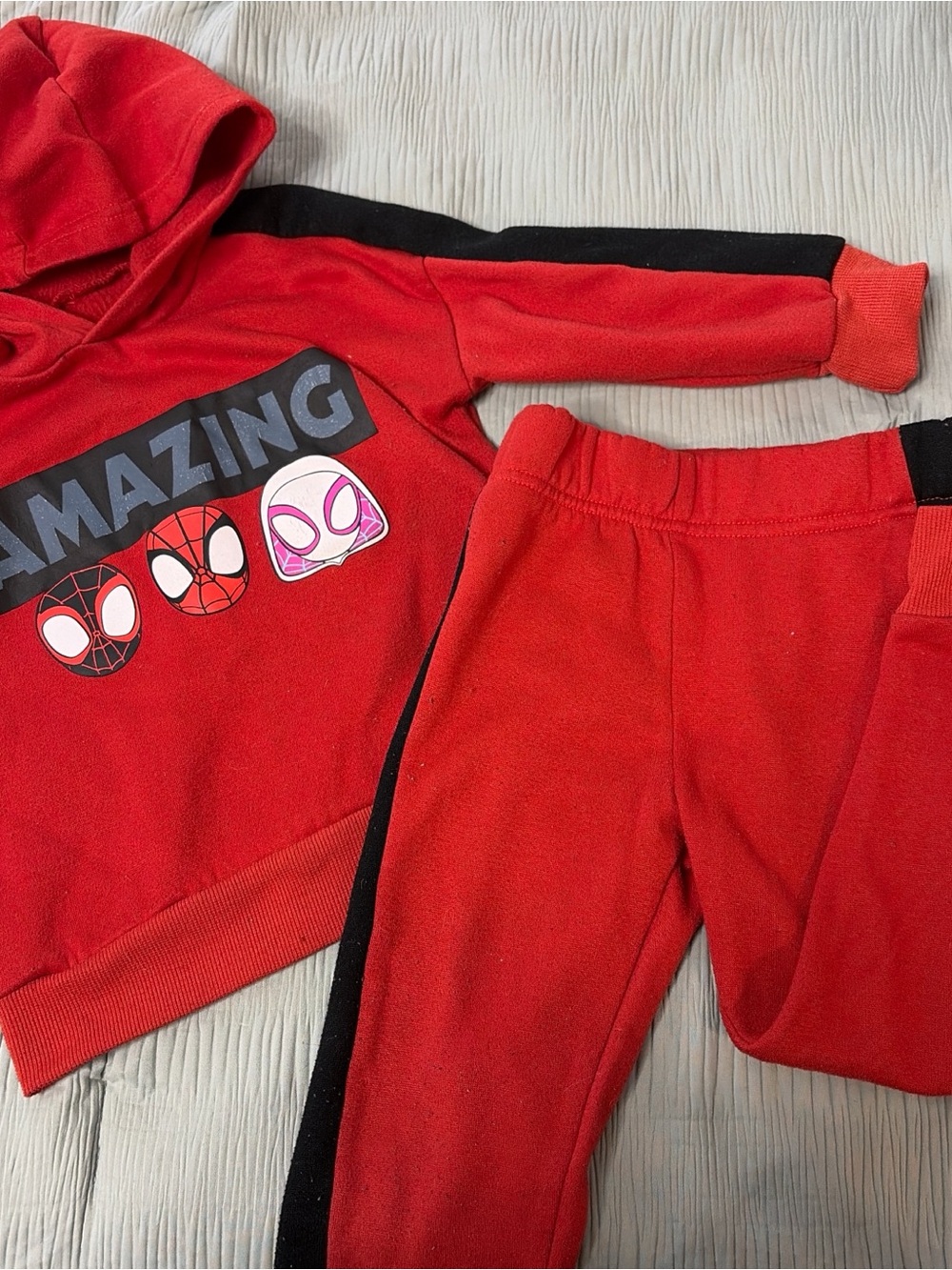 Red Spidey and Friends Hoodie Sweats Set